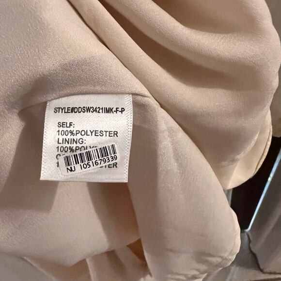 4 Si3nna ivory Sydney mini dress faux wrap ruched side wedding party size 1x - Picture 9 of 11